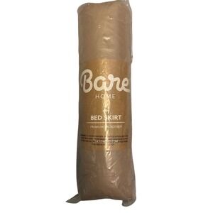 NEW Bare‎ Home Taupe King Bed Skirt Premium Microfiber
